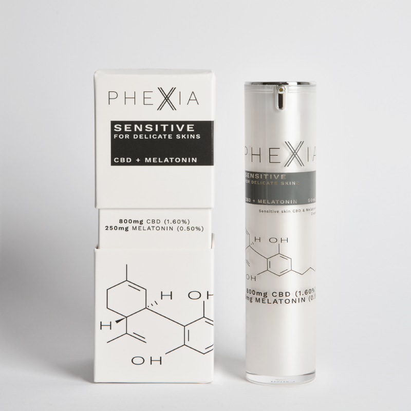 sensitive, crema pieles sensibles cbd y melatonina 50ml