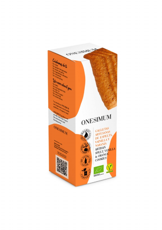 galletas artesanas de espelta, vainilla y naranja 160gr