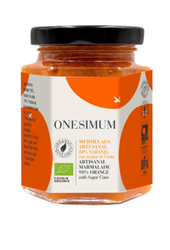 mermelada artesanal 80% naranja con azúcar de caña
