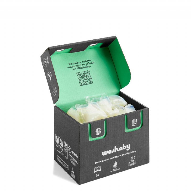 washaby - detergente ecológico para ropa, cero plásticos.