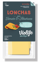 LONCHAS VEGANAS SABOR QUESO CON TOMATE Y ALBAHACA, 200 g