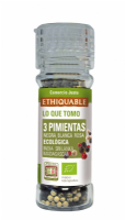 Pimientas Tres Colores Grano bote cristal BIO