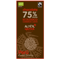 CHOCOLATE 75% CACAO PERÚ BIO-FT. 80G