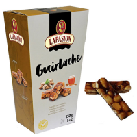 Turrón de Guirlache con almendras | Calidad Suprema | 150 g x 4 estuches