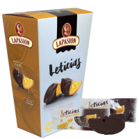 Leticias Naranja confitada con Chocolate | Calidad Suprema | 150 g x 4 estuches