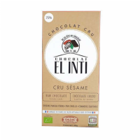 Chocolate crudo 75% con semillas de sésamo